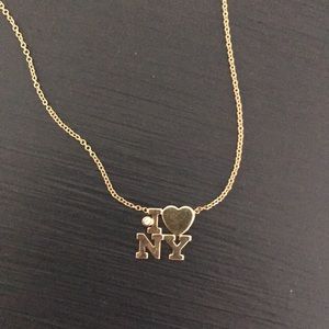 Zoe Chicco “I ❤️ NY” 14k gold necklace w diamond